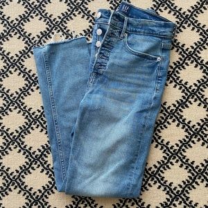 Gap High Waist Button Fly Cigarette Jeans